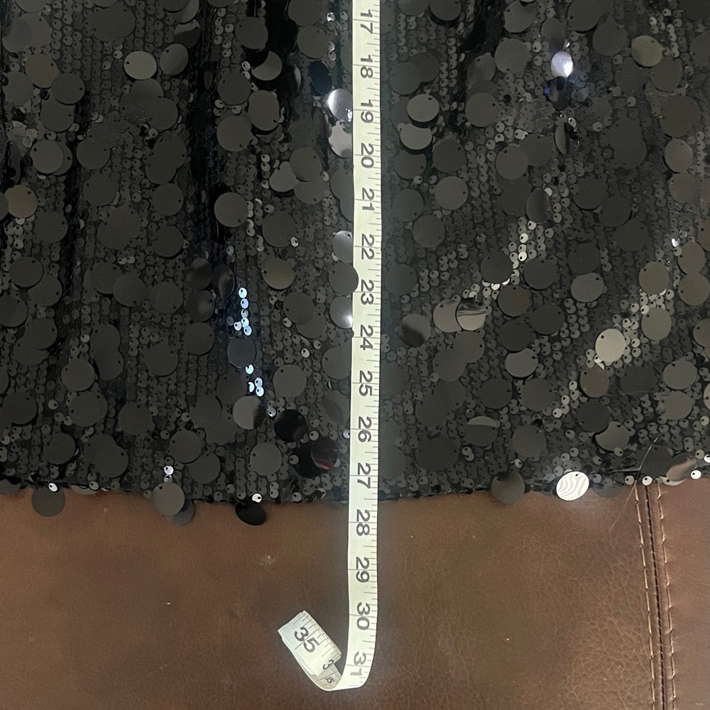 Elegant Black Sequin Prom Dress - Picture 6 of 7